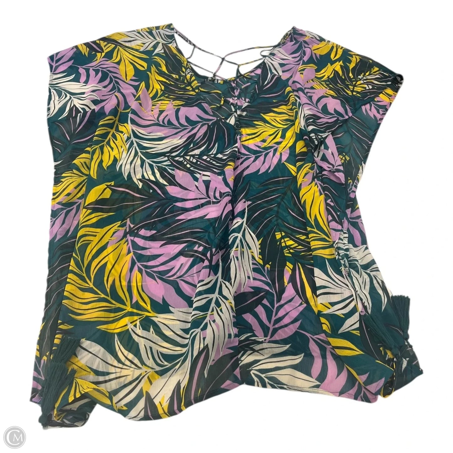 Swimwear Cover-up By Clothes Mentor In Tropical Print