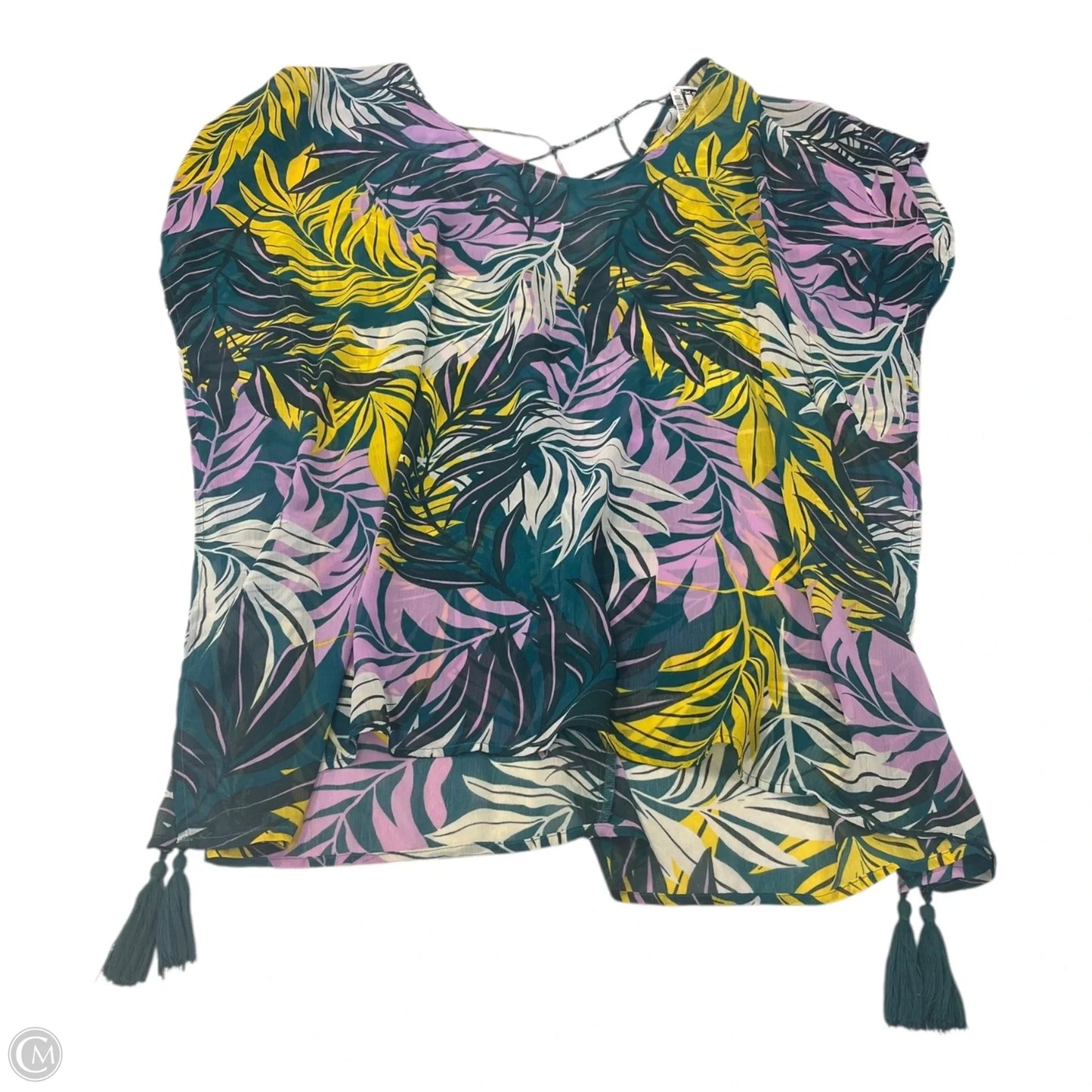 Swimwear Cover-up By Clothes Mentor In Tropical Print