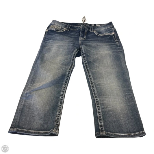 Capris By Miss Me In Blue & Silver, Size: 10
