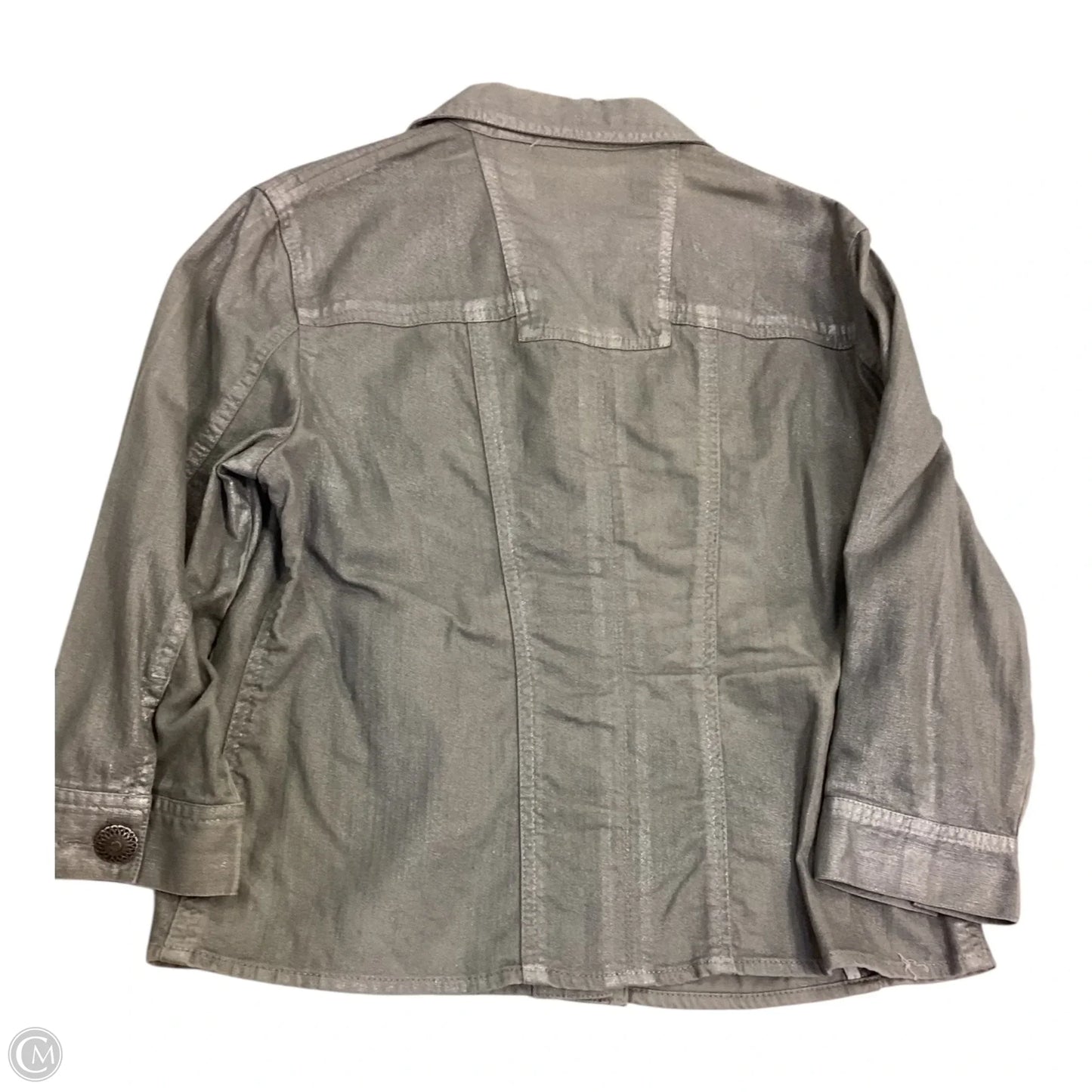 Jacket Other By Chicos In Silver, Size: M