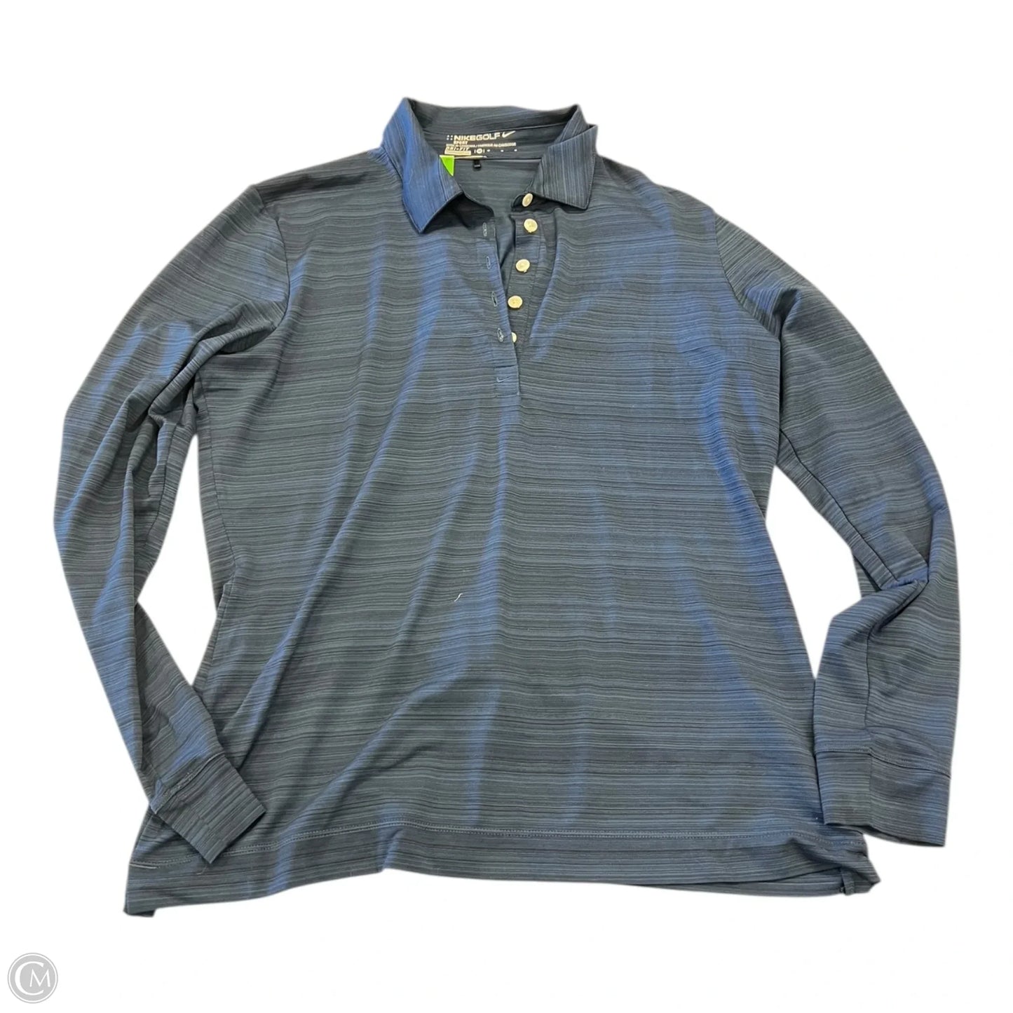 Top Long Sleeve By Nike Apparel In Navy, Size: M