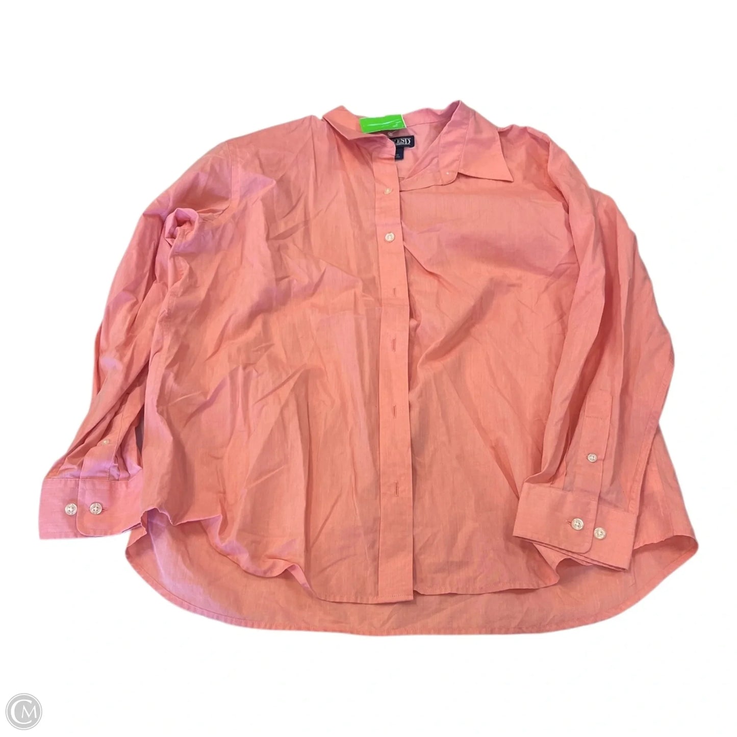 Top Long Sleeve By Lands End In Coral, Size: 16