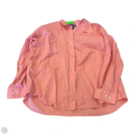 Top Long Sleeve By Lands End In Coral, Size: 16