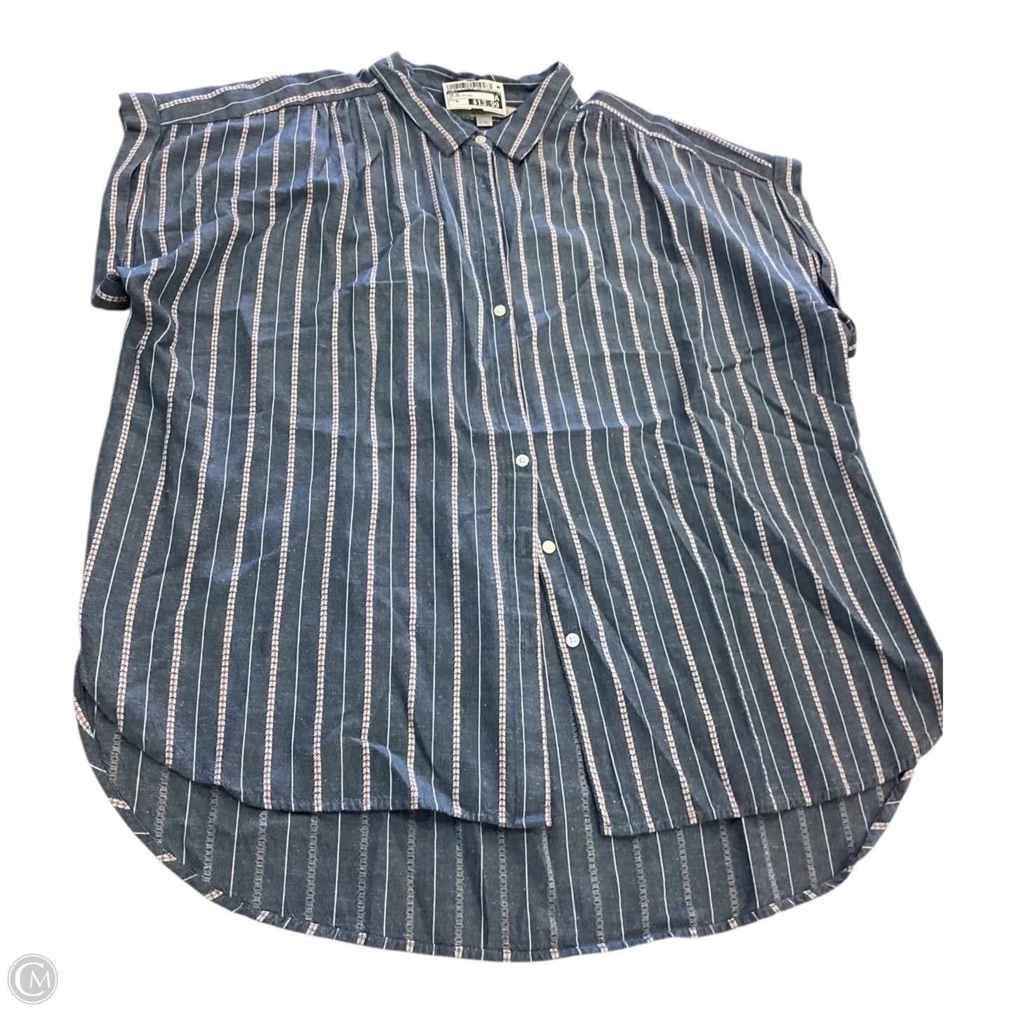 Top Short Sleeve By Loft In Striped Pattern, Size: Xl