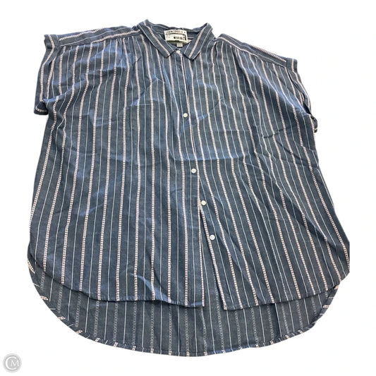 Top Short Sleeve By Loft In Striped Pattern, Size: Xl