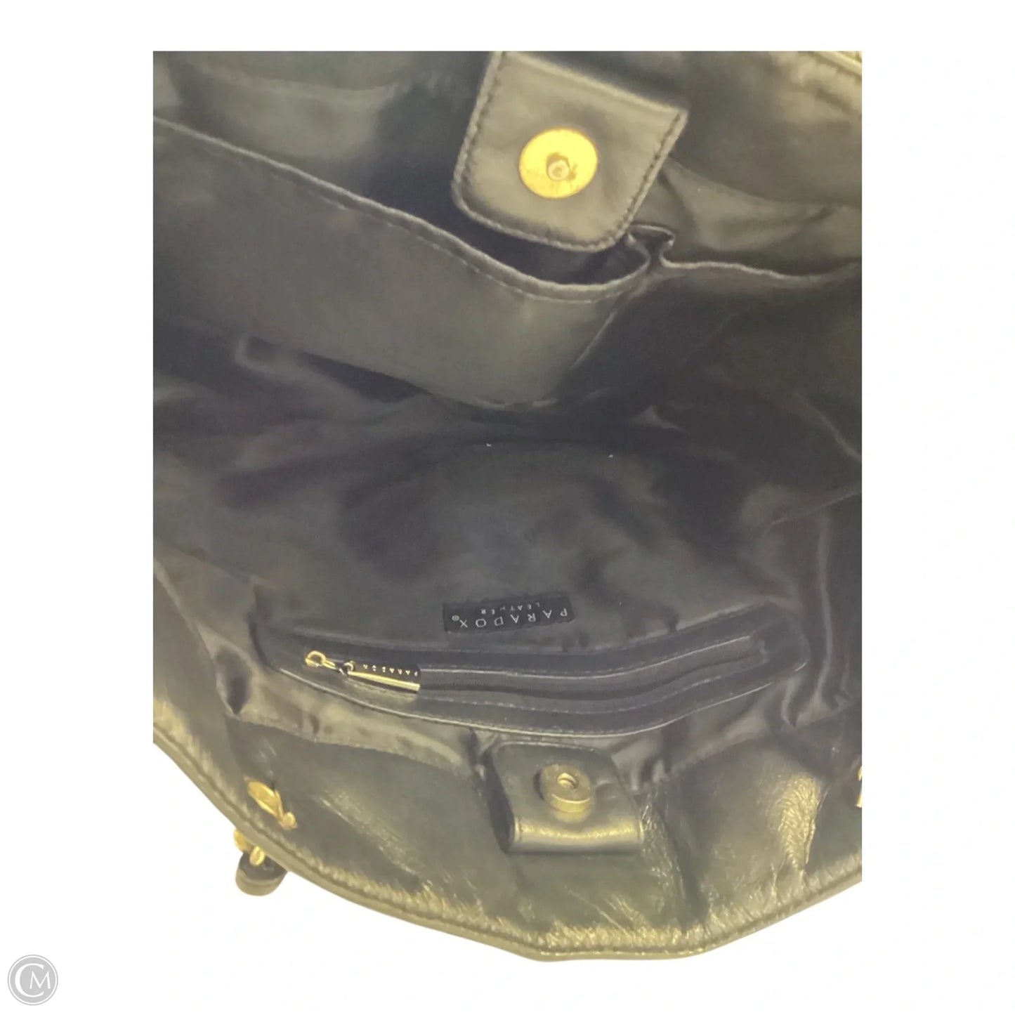 Handbag Leather By Paradox, Size: Large