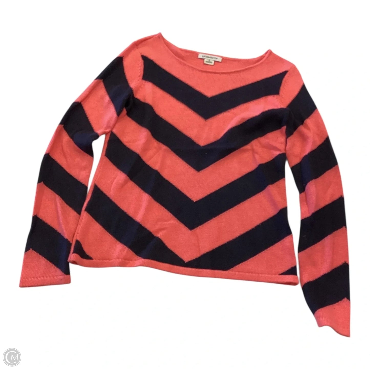 Sweater By Liz Claiborne In Striped Pattern, Size: S