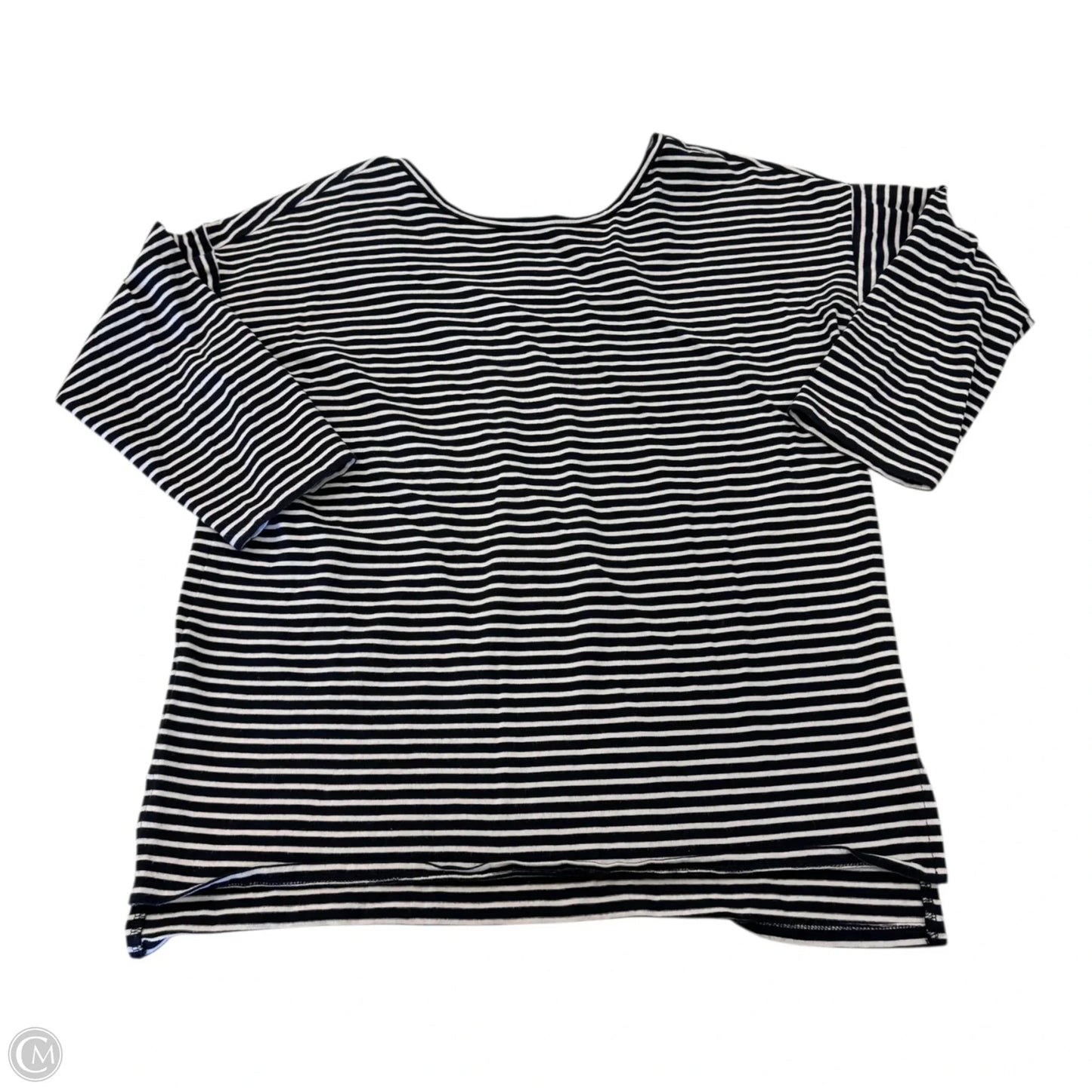 Top 3/4 Sleeve By Loft In Striped Pattern, Size: M