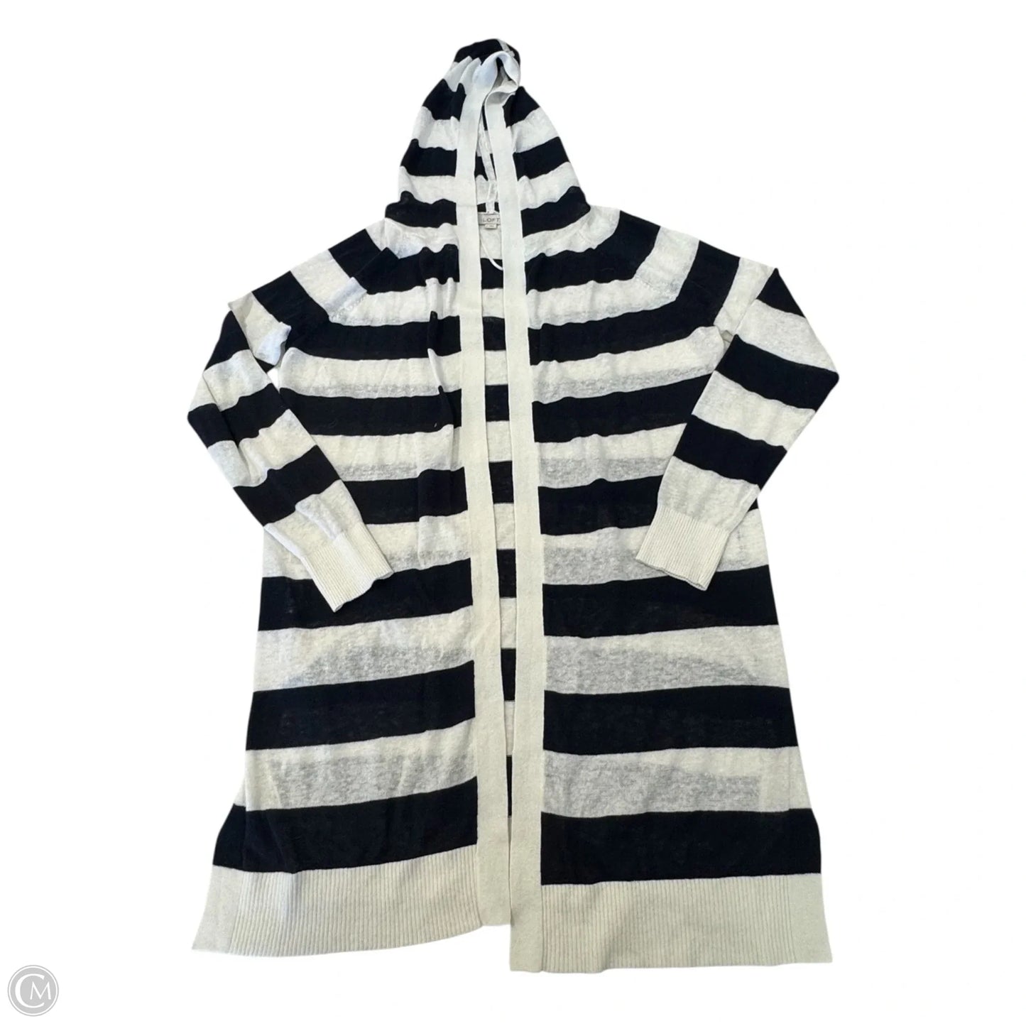 Cardigan By Loft In Striped Pattern, Size: S