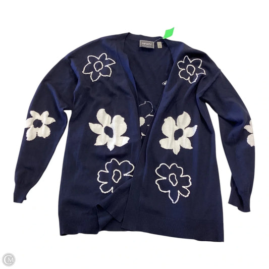 Cardigan By Ninety Woman In Blue & White, Size: S