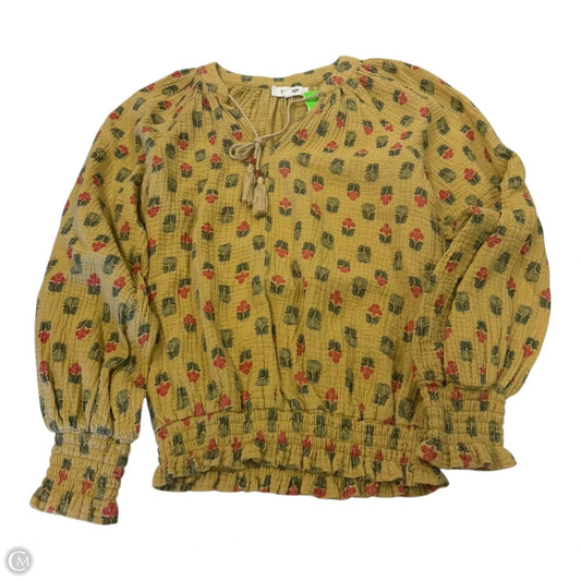 Top Long Sleeve By Porridge In Floral Print, Size: S