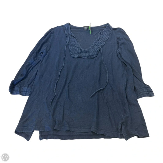 Top 3/4 Sleeve By Clothes Mentor In Navy, Size: Osfm