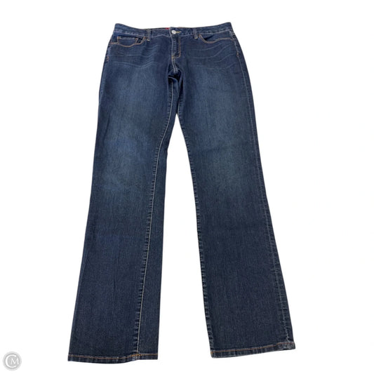 Jeans Straight By Lucky Brand In Blue Denim, Size: 14l