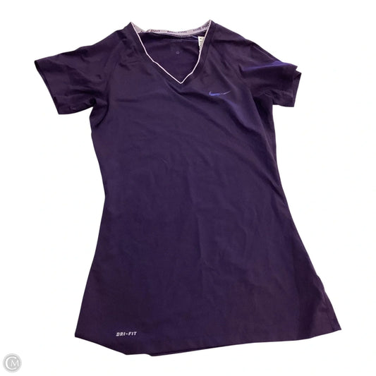 Athletic Top Short Sleeve By Nike Apparel In Navy, Size: S