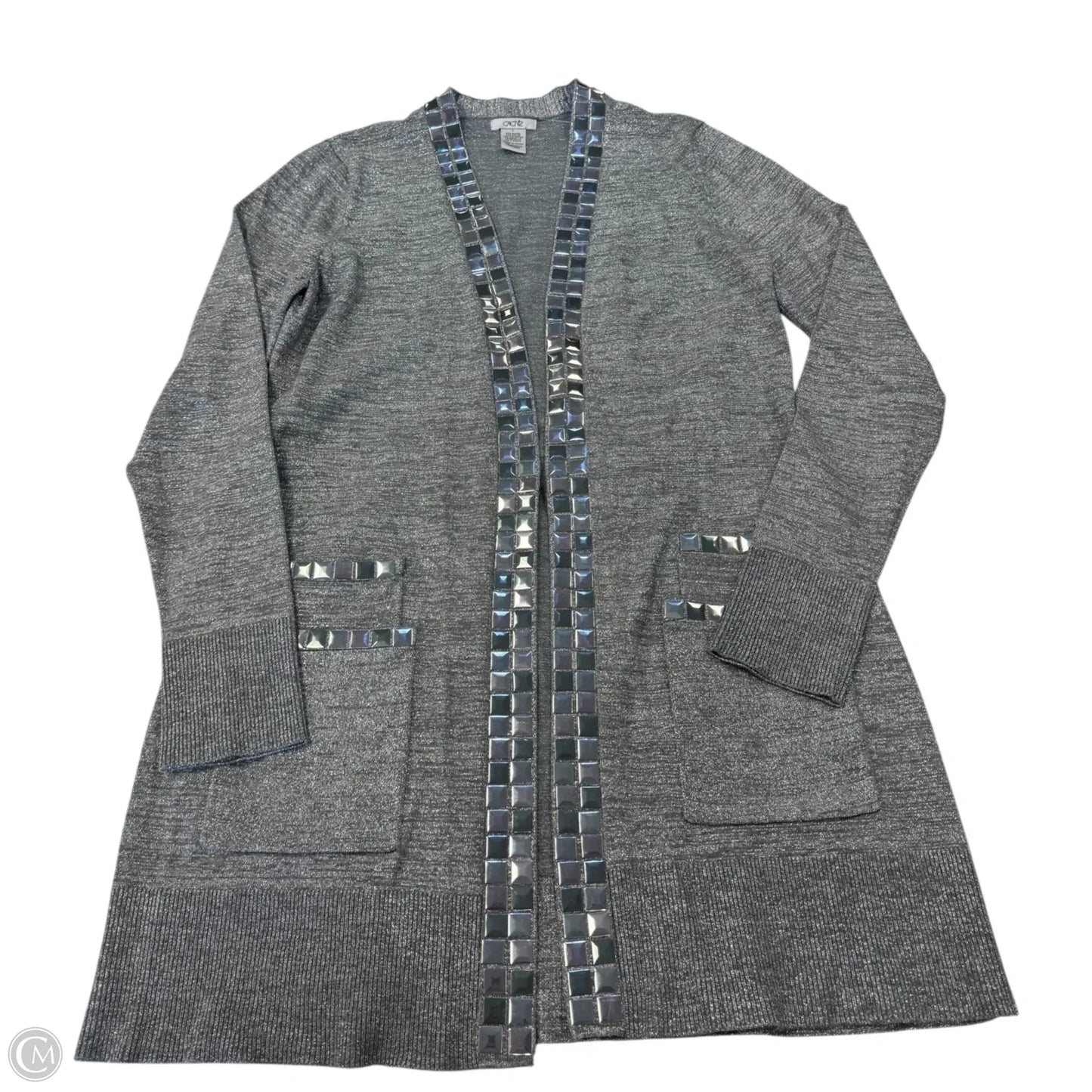 Cardigan By Cache In Silver, Size: L