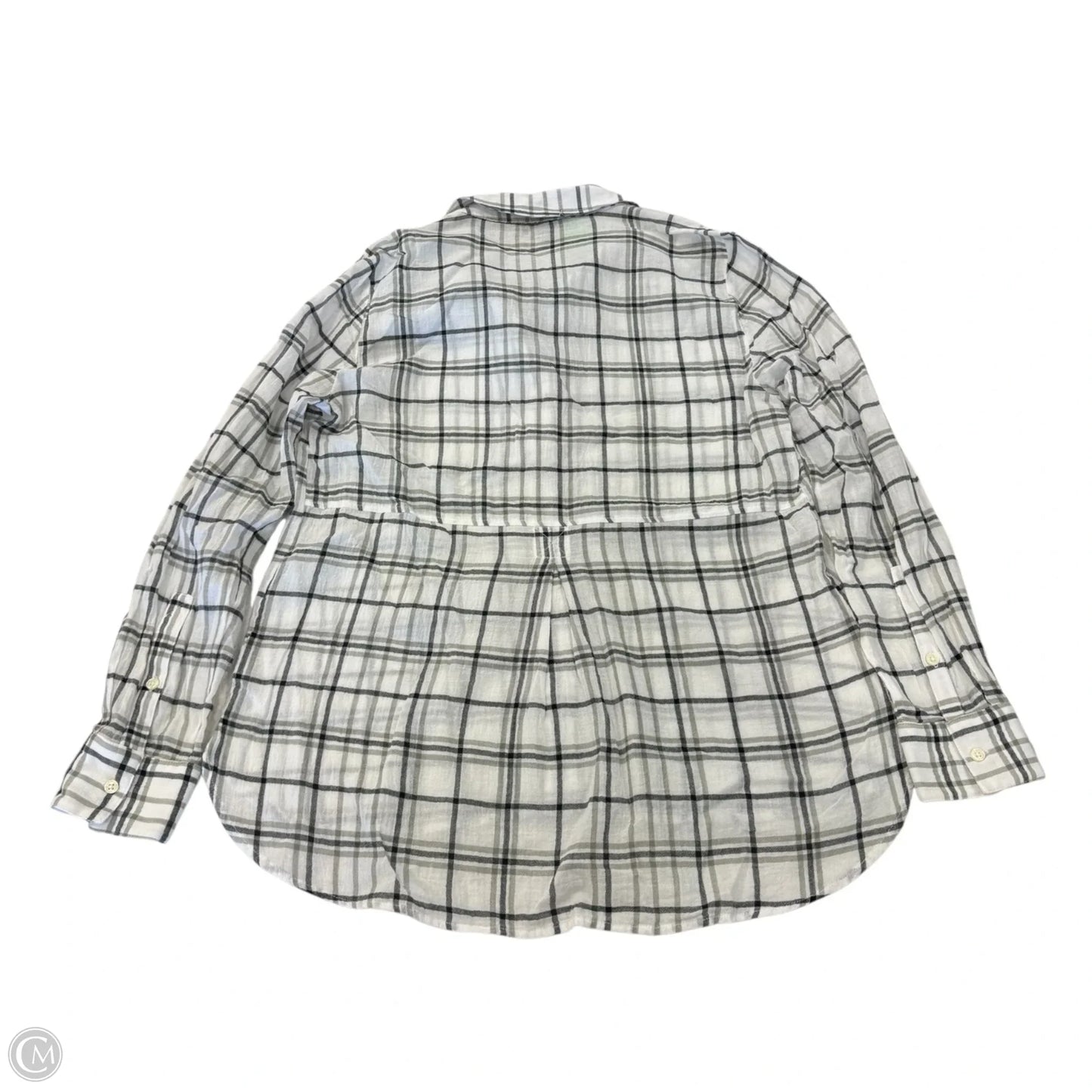 Top Long Sleeve By Lord And Taylor In Plaid Pattern, Size: M