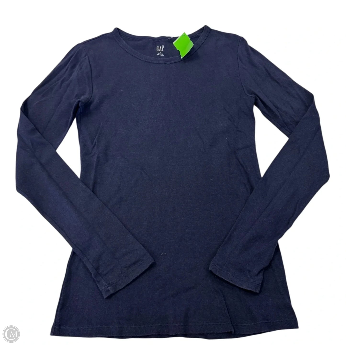 Top Long Sleeve Basic By Gap In Navy, Size: S