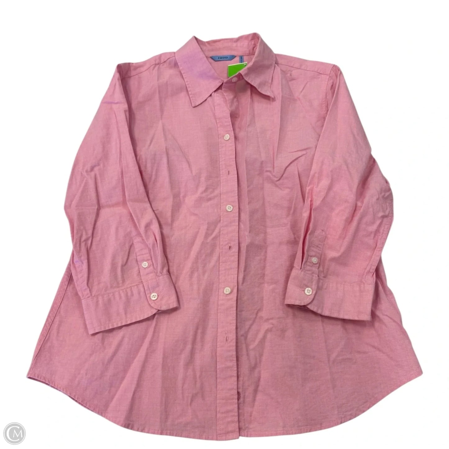 Top Long Sleeve By Izod In Pink, Size: L