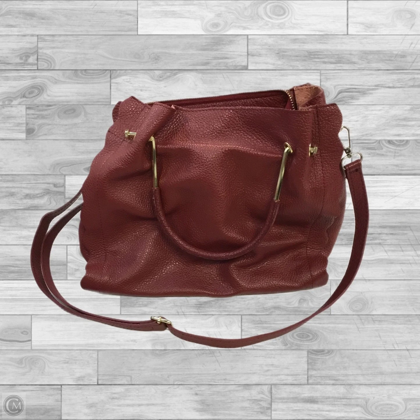 Handbag Leather By Clothes Mentor, Size: Small