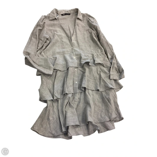 Dress Casual Short By Zara In Grey, Size: S