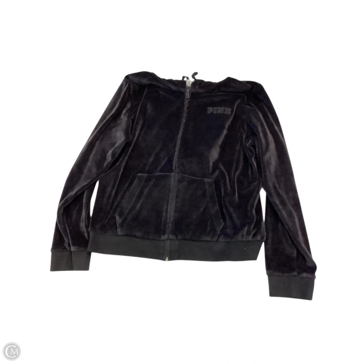 Sweatshirt Hoodie By Pink In Black, Size: L