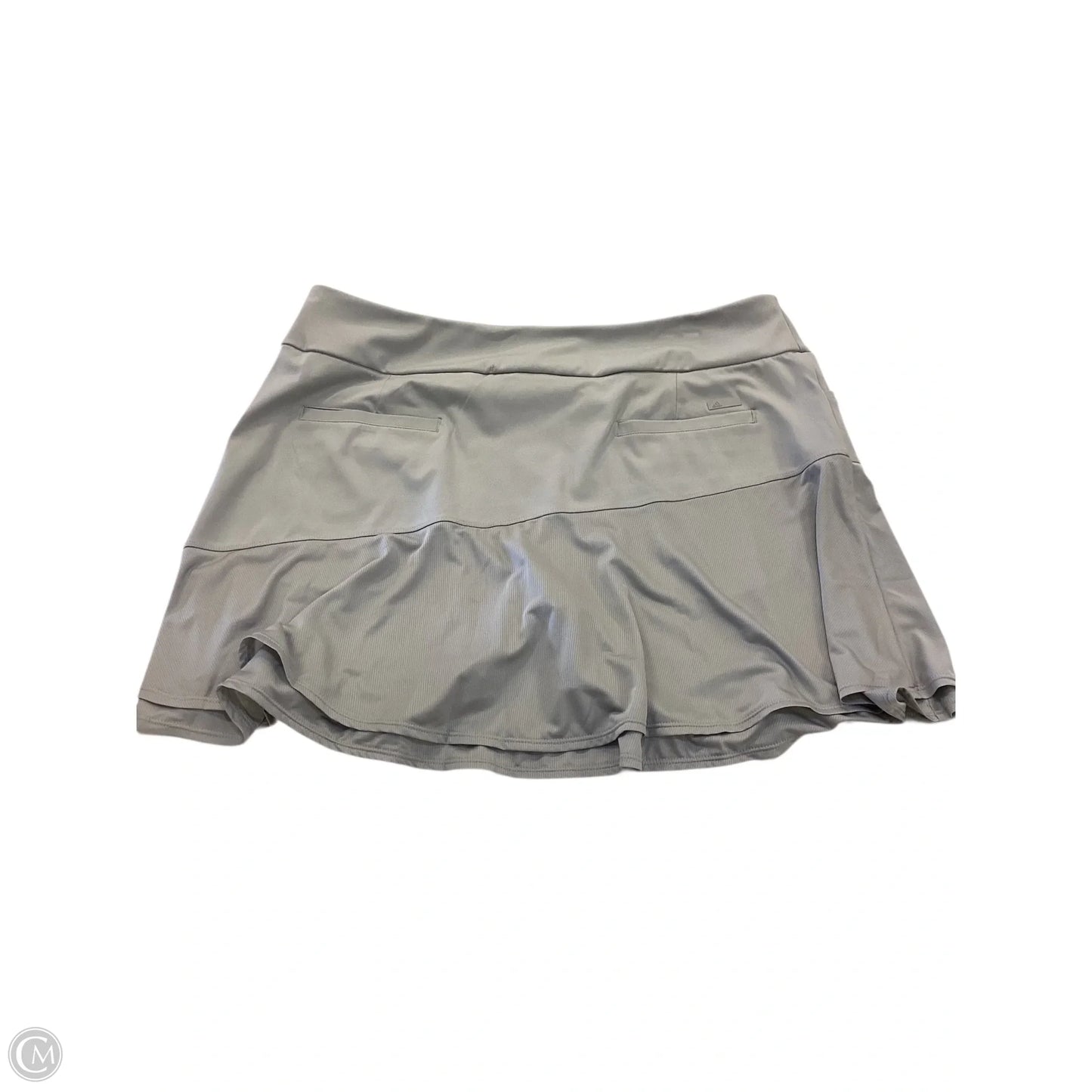 Athletic Skort By Adidas In Grey, Size: Xl