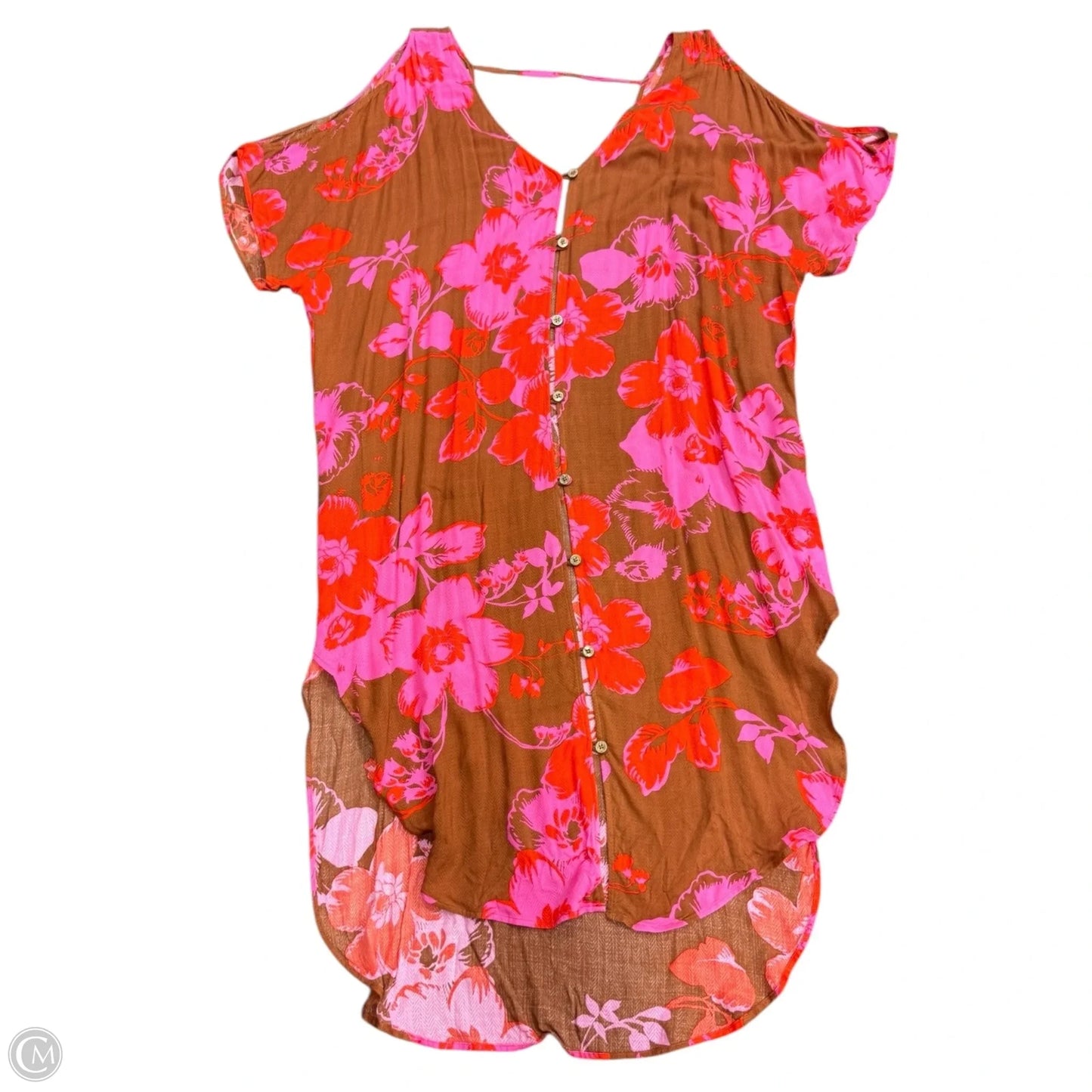 Swimwear Cover-up By Cabi In Brown & Red, Size: M