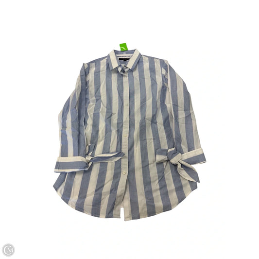 Top 3/4 Sleeve By Banana Republic In Striped Pattern, Size: 6