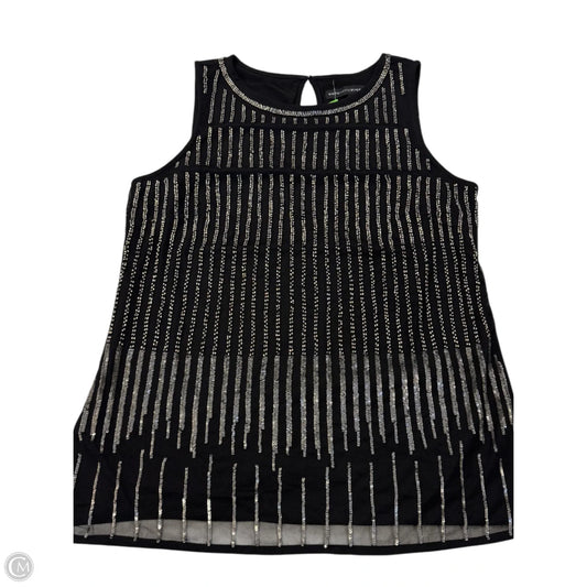 Top Sleeveless By White House Black Market In Black & Silver, Size: Xsp