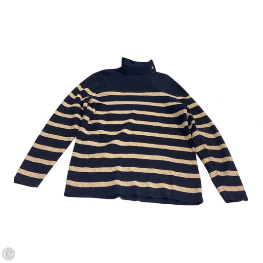 Sweater By Ann Taylor In Black & Cream, Size: L