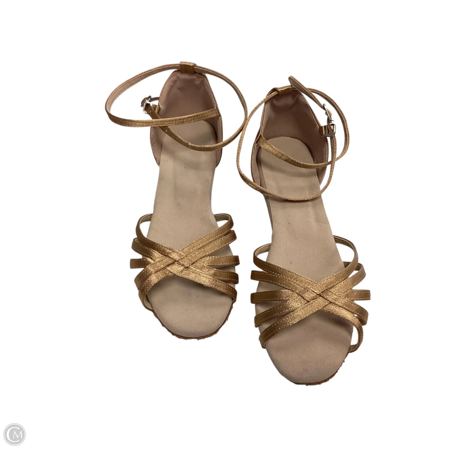 Shoes Heels Kitten By Clothes Mentor In Gold, Size: 7.5