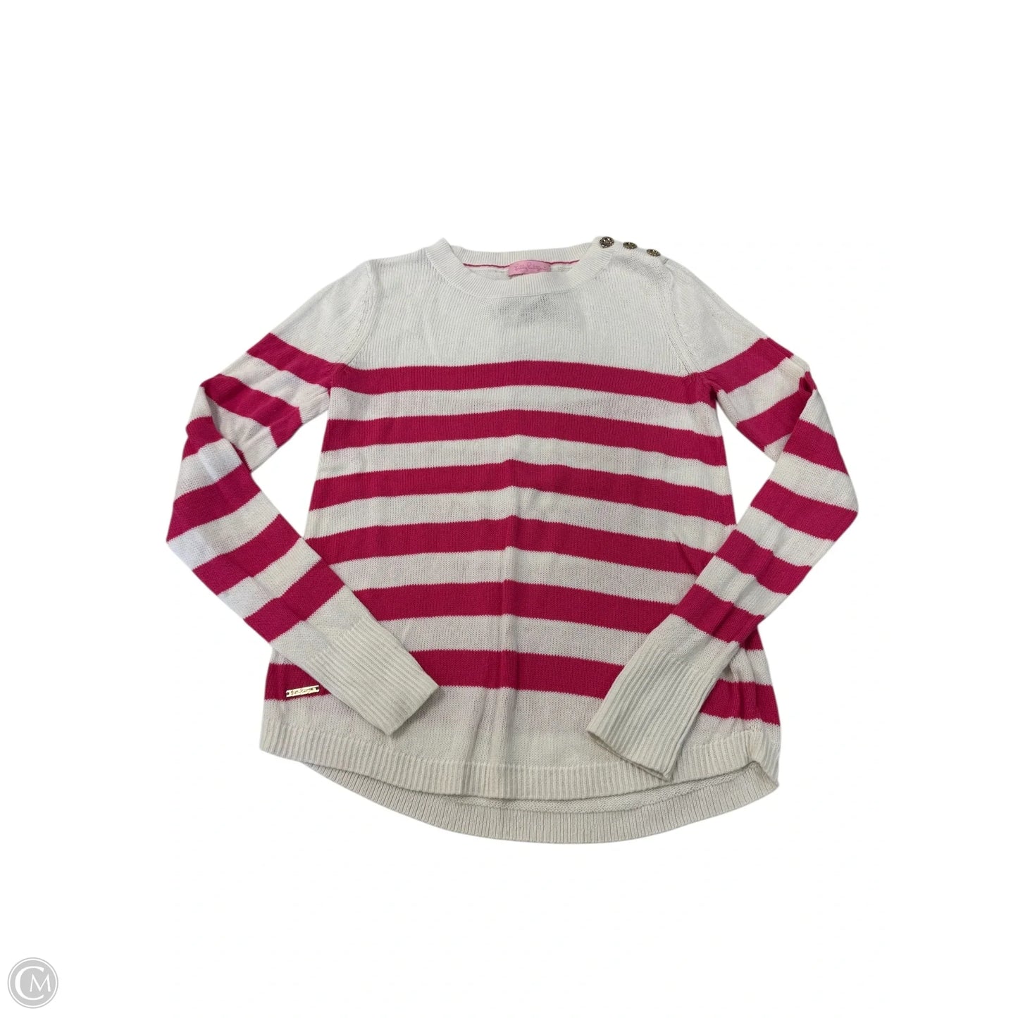 Sweater Designer By Lilly Pulitzer In Pink & White, Size: S