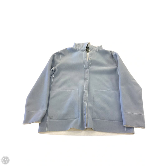 Jacket Fleece By Lauren By Ralph Lauren In Blue & Cream, Size: S