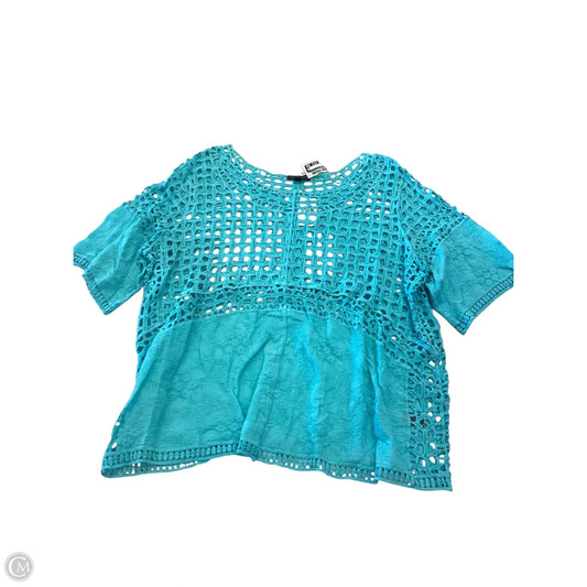 Top Short Sleeve By Lane Bryant In Teal, Size: 26