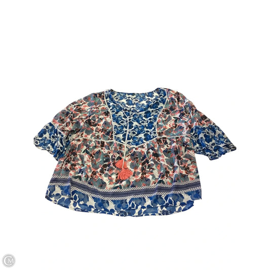 Top 3/4 Sleeve By Vintage America In Floral Print, Size: 2x