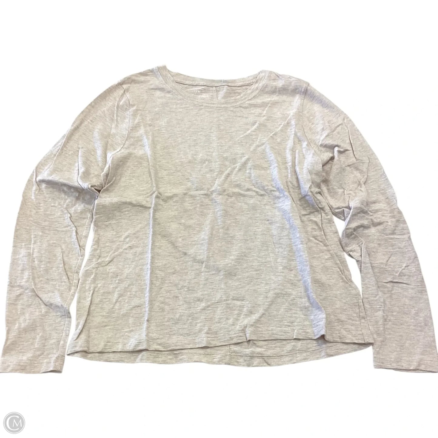 Top Long Sleeve Basic By J. Crew In Beige, Size: Xl