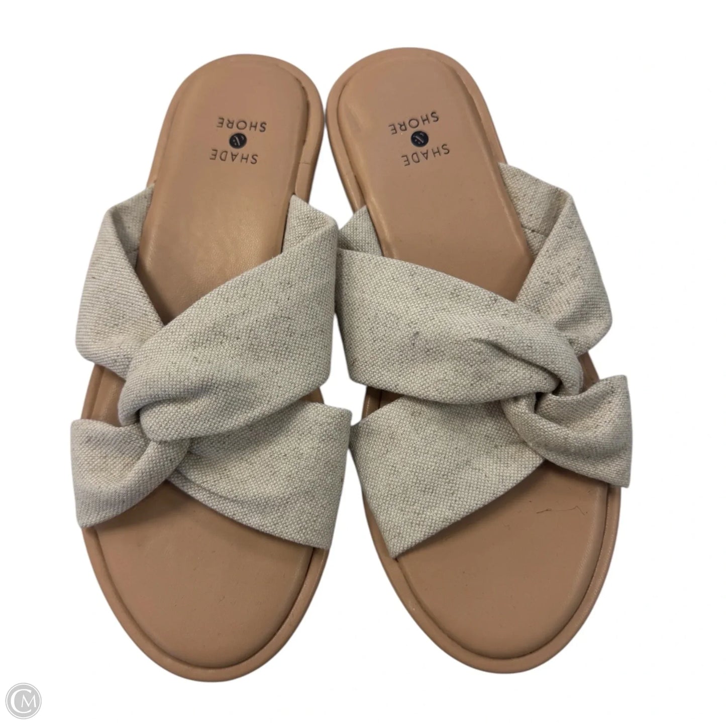 Sandals Flats By Shade & Shore In Beige, Size: 6