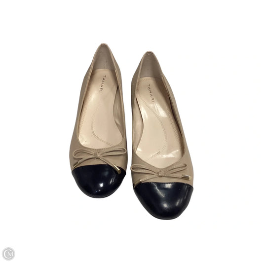 Shoes Heels Block By Tahari In Black & Tan, Size: 7.5