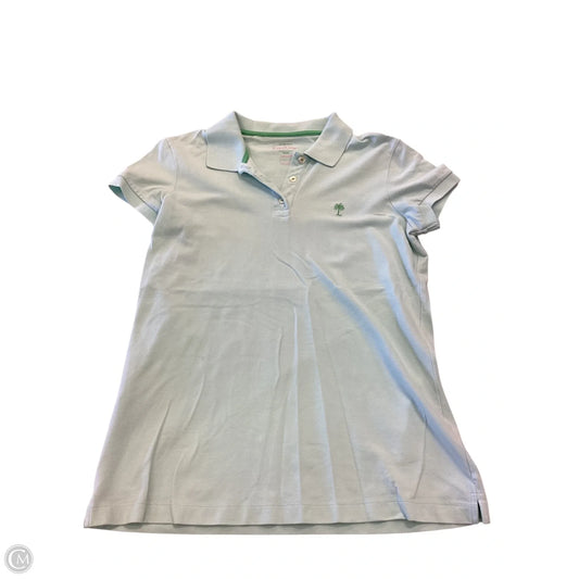 Top Short Sleeve Designer By Lilly Pulitzer In Teal, Size: M