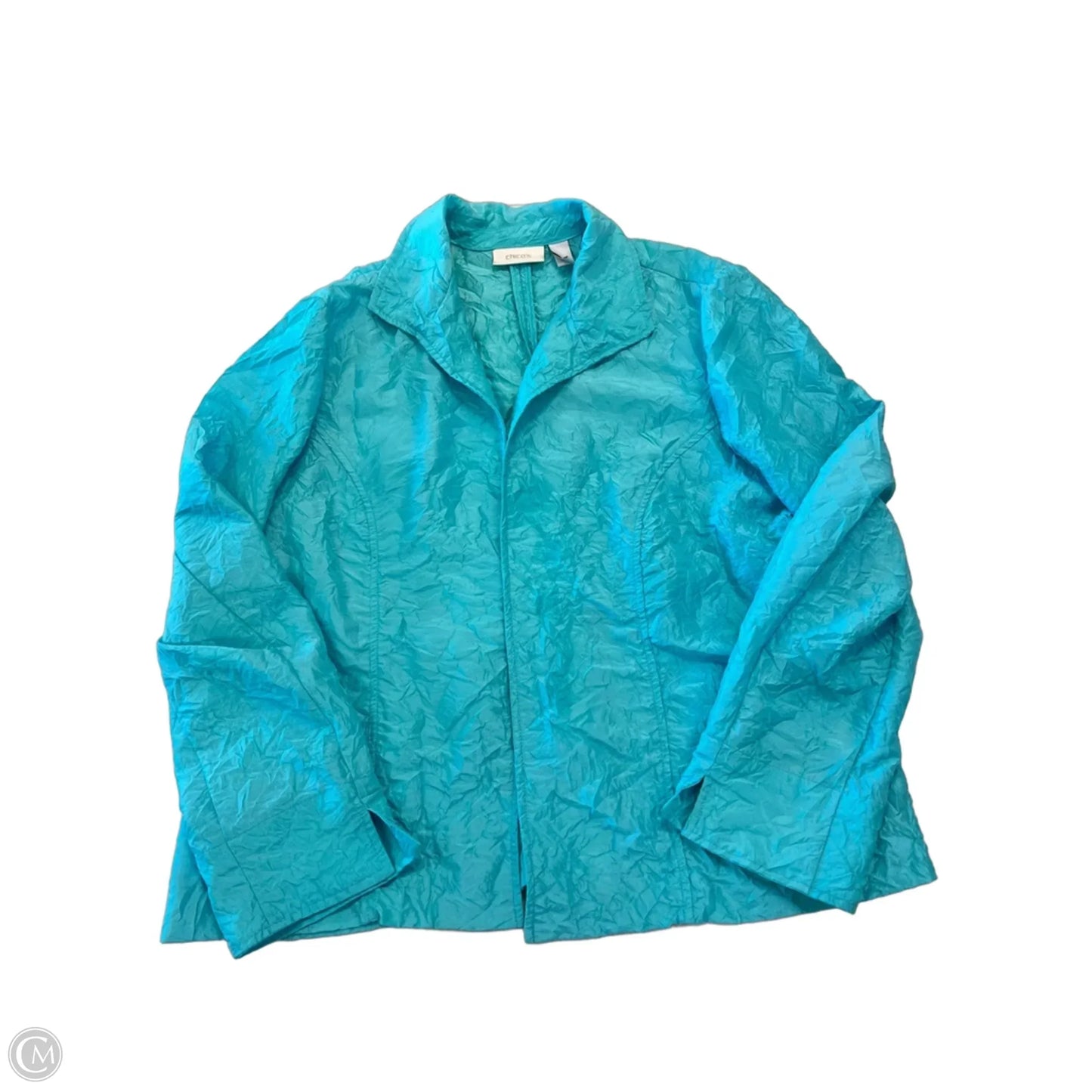 Jacket Shirt By Chicos In Blue, Size: L