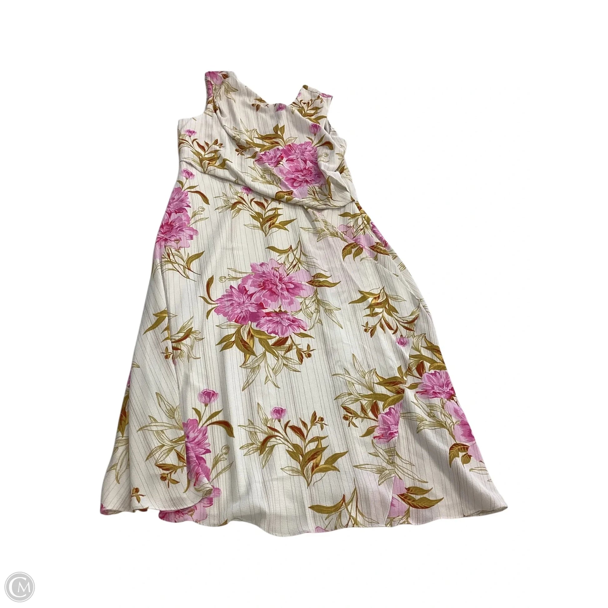 Dress Casual Maxi By Donna Karan In Floral Print, Size: 14