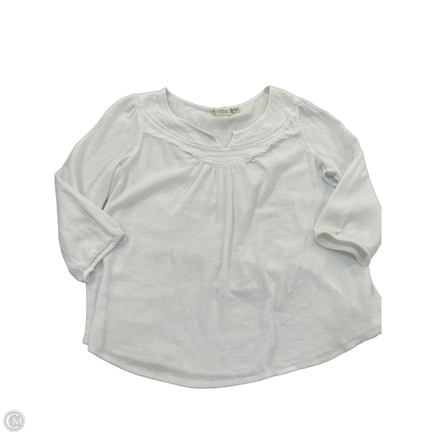 Top 3/4 Sleeve By St Johns Bay In White, Size: L