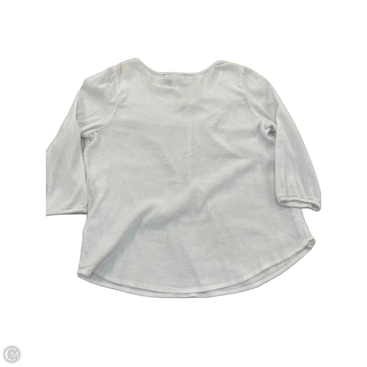 Top 3/4 Sleeve By St Johns Bay In White, Size: L