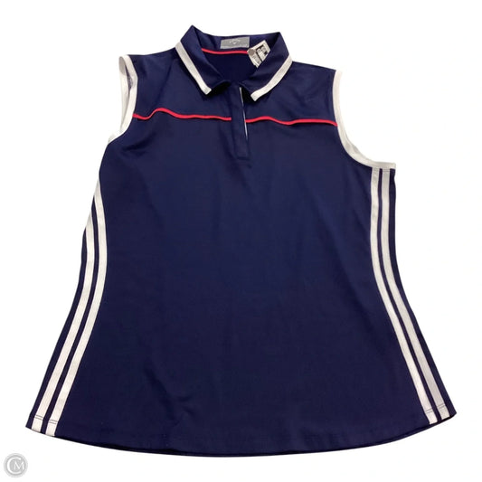 Athletic Tank Top By Callaway In Blue & Red & White, Size: L