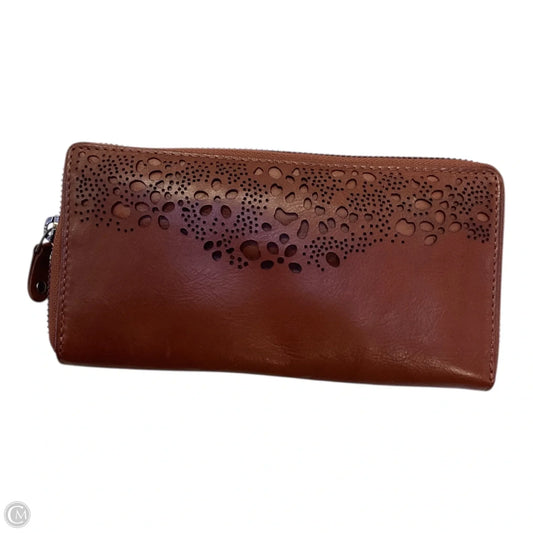 Wallet Leather By Vintage, Size: Medium