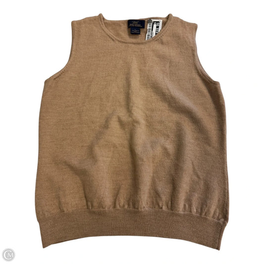 Top Sleeveless By Brooks Brothers In Tan, Size: L