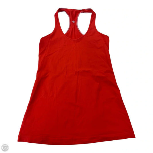 Athletic Tank Top By Lululemon In Orange, Size: L