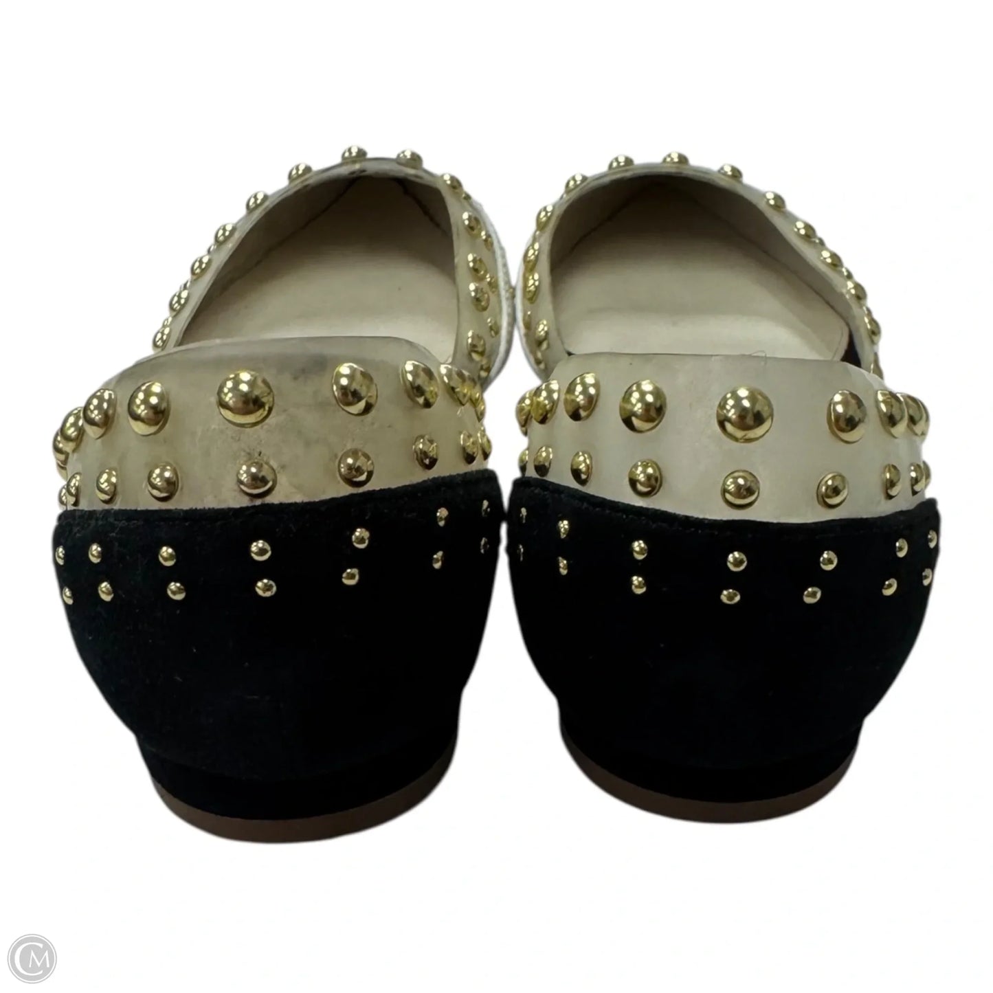 Shoes Flats By Clothes Mentor In Black & Cream, Size: 7.5