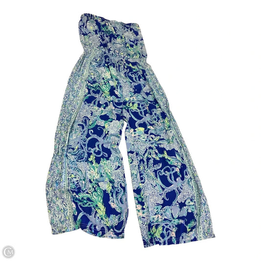 Jumpsuit Designer By Lilly Pulitzer In Blue & White, Size: Xl