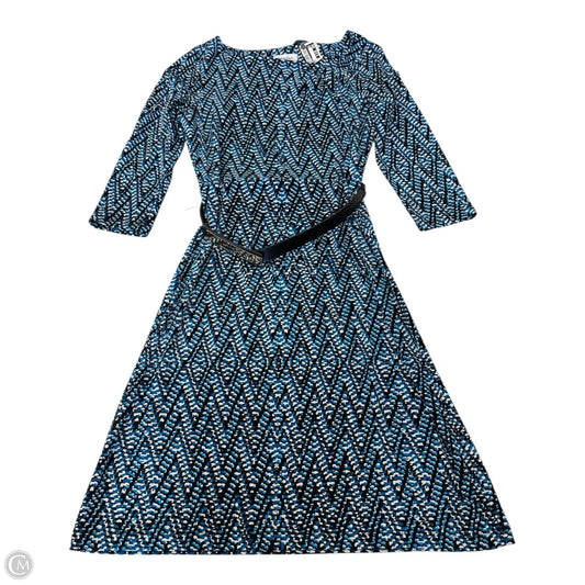 Dress Work By Calvin Klein In Black & Blue, Size: 4